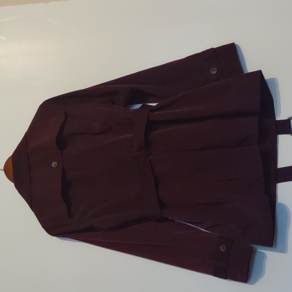 Worthington Double Breasted Rain Coat Size XL Dark Purple - Picture 6 of 7